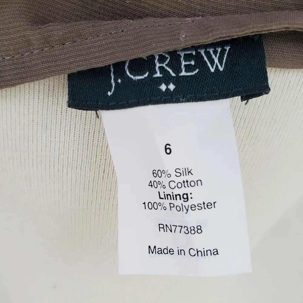 J. Crew Coralie Silk Blend Ruffle Tank